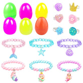VLUSSO Easter eggs with bracelets—six colorful options for kids' Easter baskets.