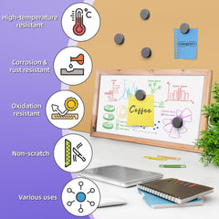 VNDUEEY fridge magnets on metal surface for organization and display.
