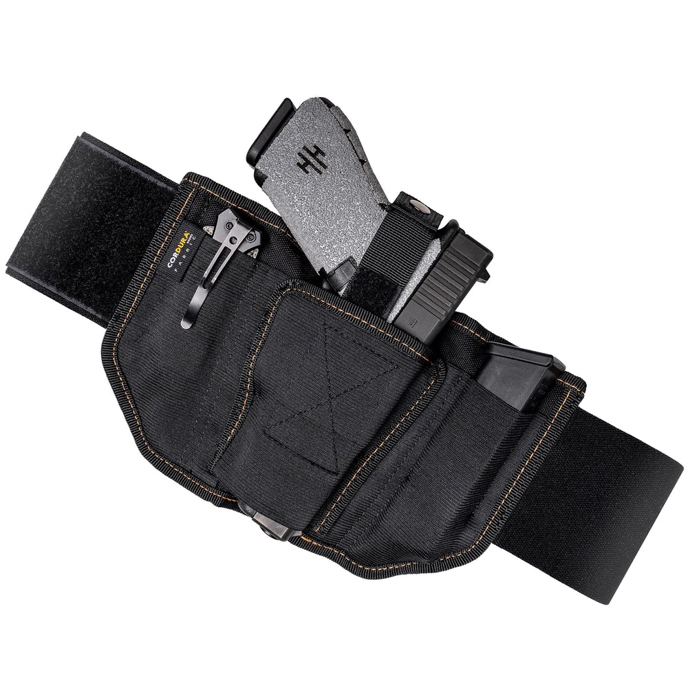 VN SH Belly Band Holster worn inside the waistband for discreet concealment and quick access.