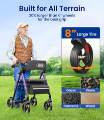 VOCIC widened backrest for breathable comfort
