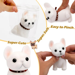 Vodolo Pure White Taba Dog squishy in study session to ease fatigue and maintain focus