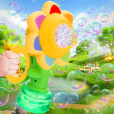 Vodolo seven-color flower bubble machine lighting up parties with 20,000 bubbles per minute.
