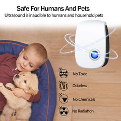 Vogholic 6-pack ultrasonic pest repeller in use offers chemical-free protection