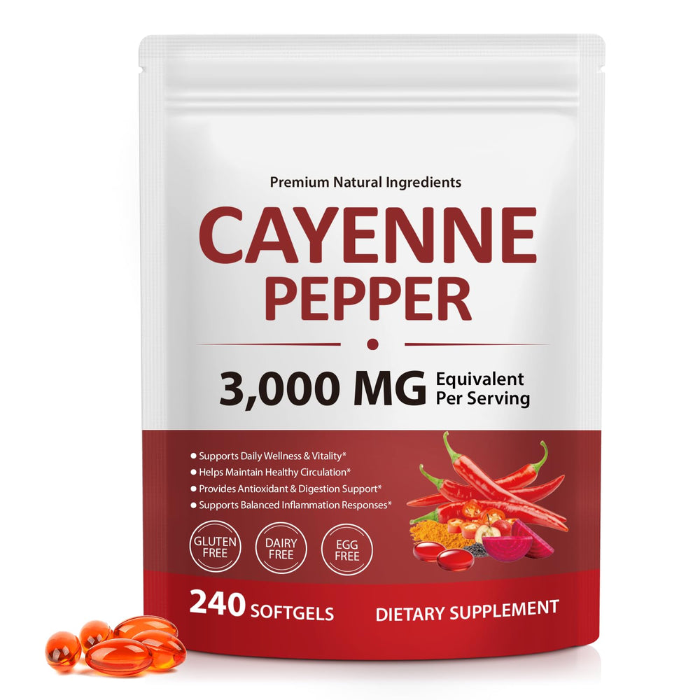 VOGSIG Cayenne Softgels bottle front showing a comprehensive daily wellness blend