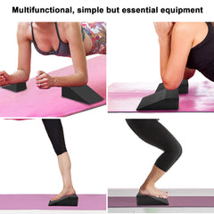 Volcano Cork Yoga Block doubles as a push-up board with wrist-friendly angle.