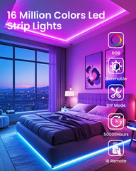 Volivo LED Strip Lights music sync mode responds to party rhythms
