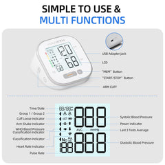 VOLUETH BP monitor backlit display for easy reading in any room