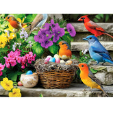 VOLUVOLU hummingbird puzzle front view offers bright colors for relaxing puzzling sessions.