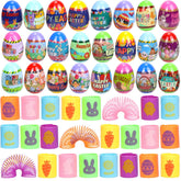 VOMAOK 24-pack Easter eggs with coil springs for Easter egg hunts.