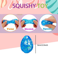 VOMAOK Easter egg stress ball green glitter, great for calm moments.