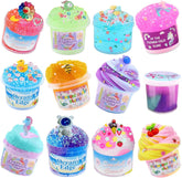 Vomkela Crunchy Slime Set packaging shows a 12-piece kit for creative play and easy gifting