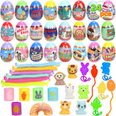 VOMAOK Easter eggs 24-pack with assorted designs for quick basket filling