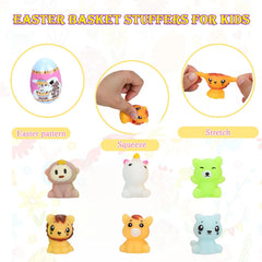 VOMAOK eggs include animal squishy toys for soft squeezable fun