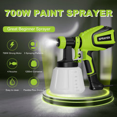 VONFORN Paint Sprayer nozzle layout shows four sizes for versatile material output
