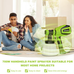 VONFORN Paint Sprayer with three spray patterns enables horizontal, vertical and circular coverage