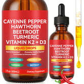 Vortexonix Cayenne Pepper Drops bottle shown for daily wellness support.
