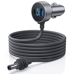Vostolobo Starlink Mini DC cable with digital display monitors vehicle voltage for safety.