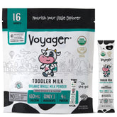 Voyager Milk on-the-go toddler packets for travel meals and snacks.