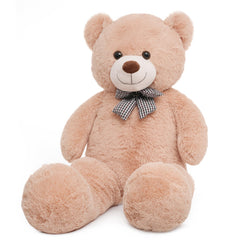 Side view of Vposyako bear showing lifelike size and inviting hug