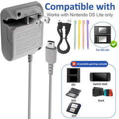 Vranzoral DS Lite Charger Kit foldable plug for compact travel storage