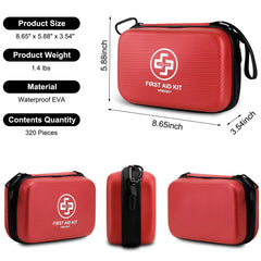 Vriexsd First Aid Kit attached to a backpack for on-the-go safety.
