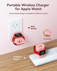 VRURC Apple Watch wireless charging stand for cable-free charging.