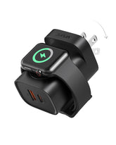VRURC charger with foldable plug for easy travel and compact packing.
