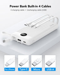 VRURC portable charger with 5 outputs powers five devices simultaneously.