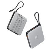 VRURC portable charger with built-in cables for on-the-go power.