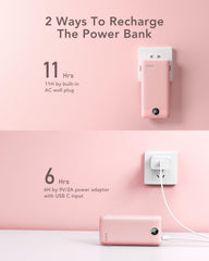 VRURC portable charger LED display shows remaining power at a glance