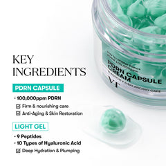 VT COSMETICS Lightweight gel texture with PDRN capsules absorbing quickly.
