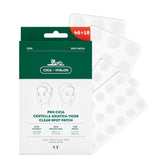 VT COSMETICS Pro Cica Pimple Patches closeup shows ultra-thin, clear adhesion for discreet wear.