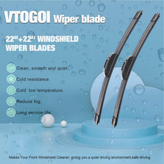 VTOGOI natural rubber blade close-up showing smooth wipe and durability