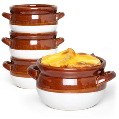 Vumdua French onion soup bowl with handles, 16 oz, ideal for serving hot broth