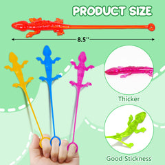 Vunrahsg Sticky Gecko Toy wall cling for easy display.