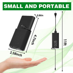 VVOX347 Dell 130W USB-C charger side profile highlighting compact footprint.