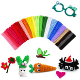 VZF pipe cleaners multicolor set for kids crafts, ideal for 3D shapes and decorations