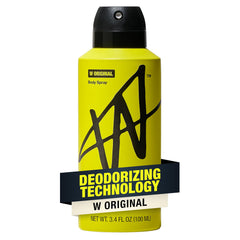 W Jake Paul Original Body Spray bottle showing long-lasting odor protection for daily wear