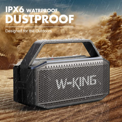 W-KING rear passive bass radiator boosts deep bass