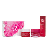 W7 Sweet Dreams lip scrub jar close-up showing sugar crystals for gentle lip exfoliation.