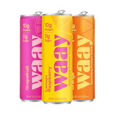 Waay Sparkling Clear Protein Drink can, ice-cold and ready for a quick refuel.