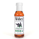 Wabry Lavender Syrup bottle front view, ideal for lattes and desserts.