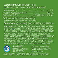 Serving suggestion shows chews ready for daily administration