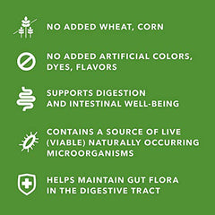 WAG label close up highlights duck flavor and probiotic formula
