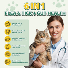 Wagmee cat flea tick chews krill core close-up.