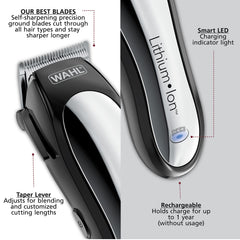 Wahl 15-minute quick charge enables fast power boost when needed.