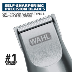 wahl groomsman brushed chrome body highlights durability and premium feel