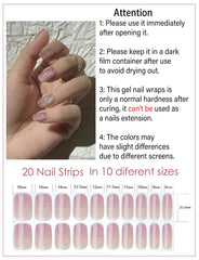 Wahrshei UV gel nail stickers with easy-application kit for precise salon-style results