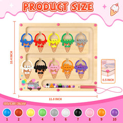 wakeInsa magnetic pen attached to board for easy bead collection