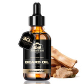 Waking Forest sandalwood beard oil bottle for premium beard care and scent.